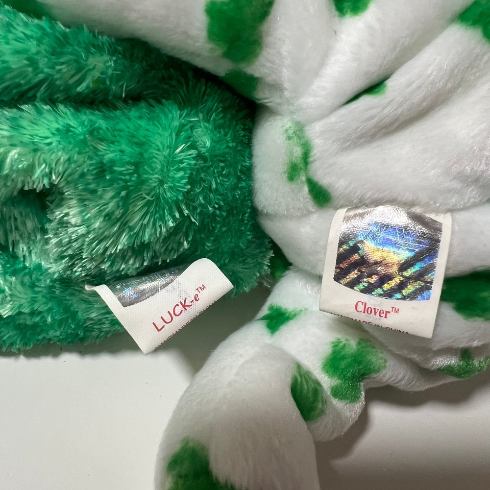 Ty Beanie Babies St Patricks Day Bear Lot Erin Shamrock‎ Clover Luck-e 6pc Set - Picture 9 of 16